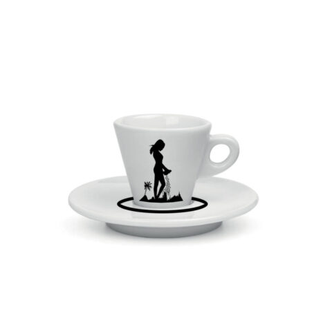 Tazzina da Caffè con Piattino Seminatrice Nera